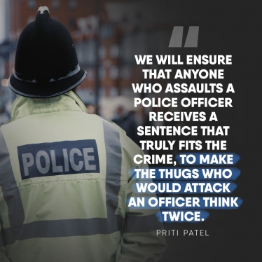 Think twice! Assaulting a Police Officer will come with a sentence that fits the crime