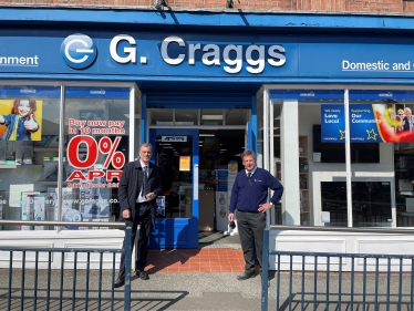 Julian Smith Meeting with Local Business G. Craggs in Ripon 
